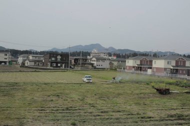 kırsal trenle görünümünü 