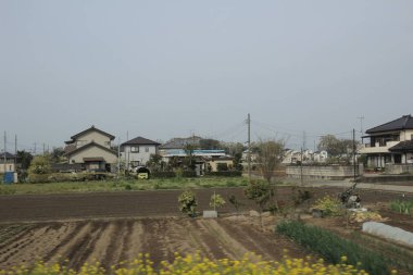 kırlarda trenle görünümünü 