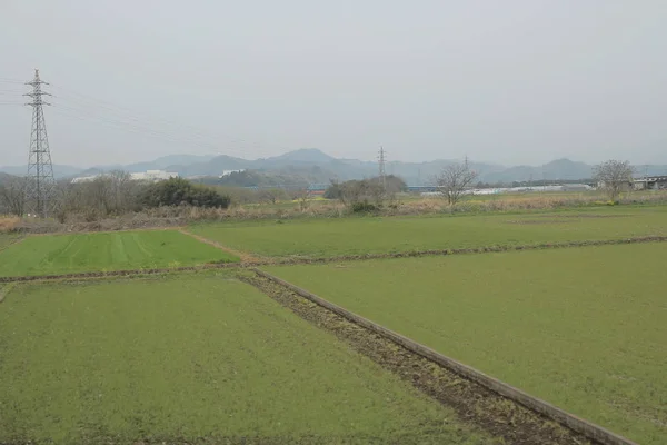 PAISAJE en tren Nikko Kinugawa — Foto de Stock