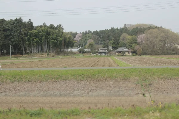 Nikko Kinugawa trenle manzara — Stok fotoğraf