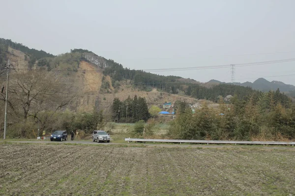 電車で田舎のビュー — ストック写真