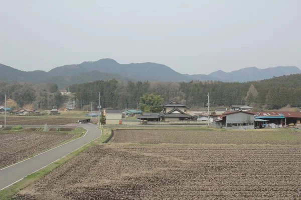 電車で田舎のビュー — ストック写真