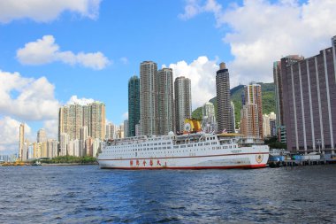 Görünümü of Belcher Bay, hong kong 2017