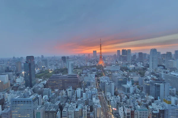 Dünya Ticaret Merkezi'nden görüldüğü gibi Güney Tokyo siluetinin