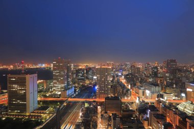 Tokyo cityscape Hamamatsucho Dünya Ticaret Merkezi