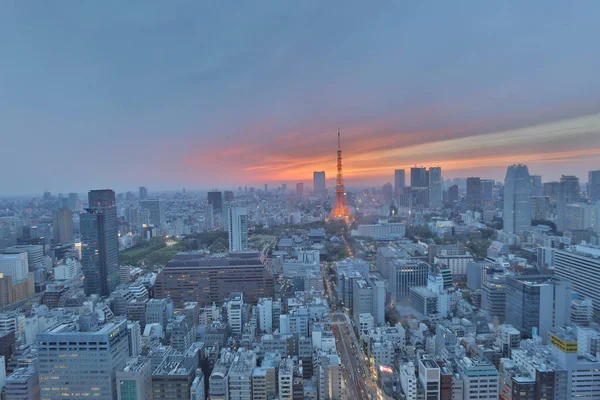 Dünya Ticaret Merkezi'nden görüldüğü gibi Güney Tokyo siluetinin