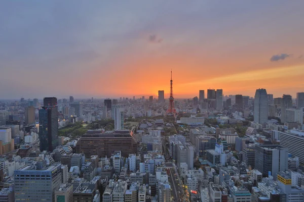 Dünya Ticaret Merkezi'nden görüldüğü gibi Güney Tokyo siluetinin