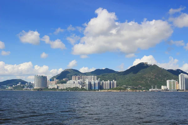 Dalla vista East Lamma Channel di HK — Foto Stock