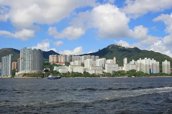 Dalla vista East Lamma Channel di HK — Foto Stock