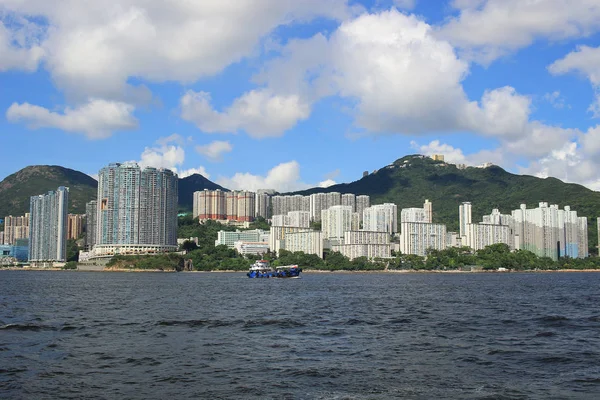 Från öst Lamma kanal beskådar av Hk — Stockfoto