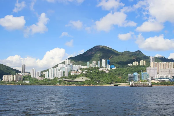 Dalla vista East Lamma Channel di HK — Foto Stock