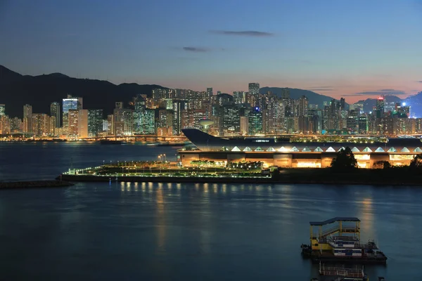 HK vista serale a kwun tong bypass — Foto Stock