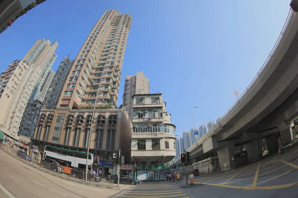 Tong lau gamla hus på Sham Shui Po — Stockfoto