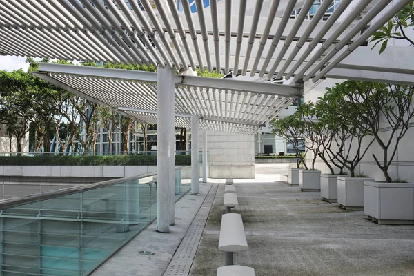 Jardim do telhado no Centro Comercial IFC em Hong Kong , — Fotografia de Stock