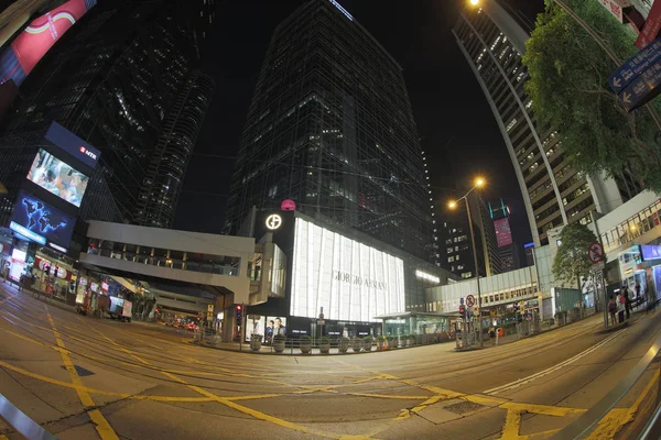 Het kruispunt van Des Voeux Rd Central, hk — Stockfoto