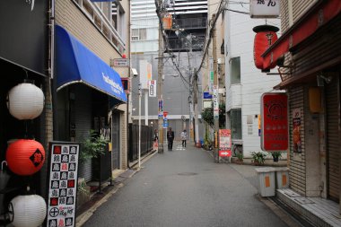 Tennoji bölge, osaka Japonya sokak görünümü 