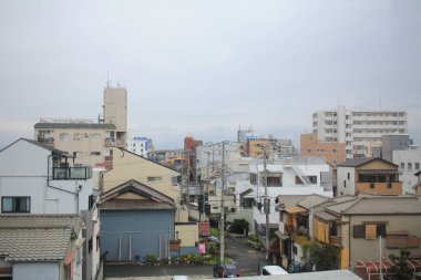 Tennoji bölge, osaka Japonya sokak görünümü 