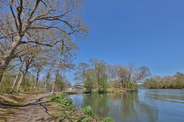Japonya pastoral gölde. Lake Onuma, Hakodate, Hokkaido