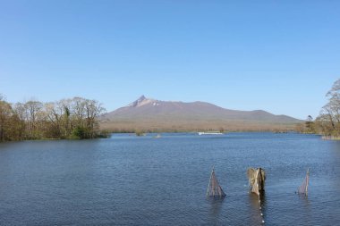 Japonya pastoral gölde. Lake Onuma, Hakodate, Hokkaido