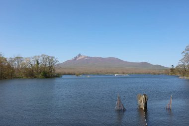 Japonya pastoral gölde. Lake Onuma, Hakodate, Hokkaido, Japonya