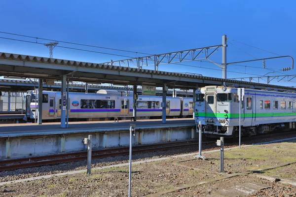 Rrailway stanice na Hakodate hlavní trať v Hakodate — Stock fotografie