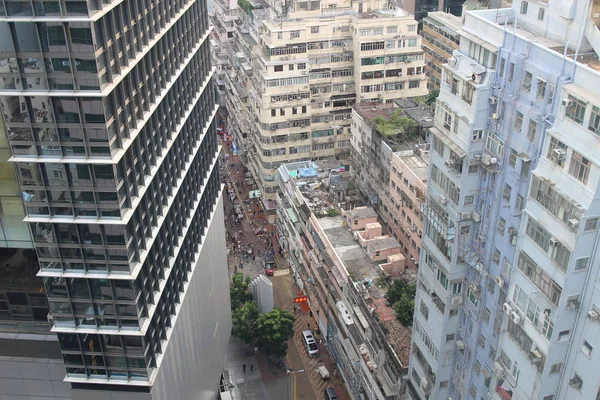 Uitzicht op de stad van Hennessy Road Cwb aan Wan Chai — Stockfoto