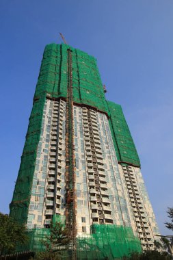 Vinç ve yarım kalmış binaların. Hong kong adlı