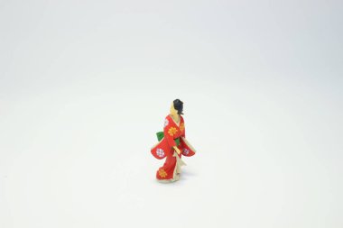 Tahtadaki Japon stili figürün modeli