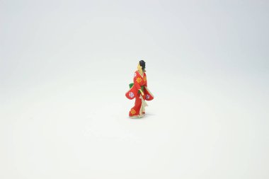 Tahtadaki Japon stili figürün modeli