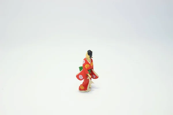 Model of japan style figure at the board — Stock Photo, Image