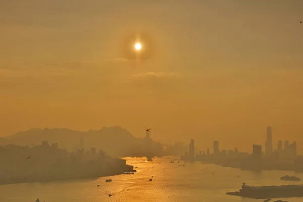 De preto colina vista de hong kong 2017 — Fotografia de Stock
