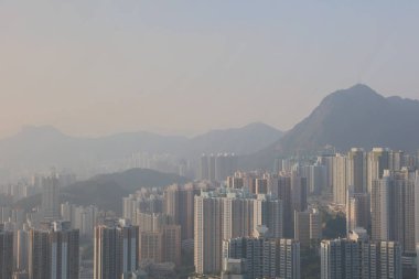 siyah tepede Doğu Kowloon görünümü