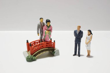 Tahtadaki Japon stili figürün modeli