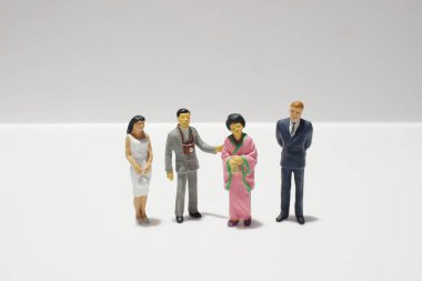 Tahtadaki Japon stili figürün modeli