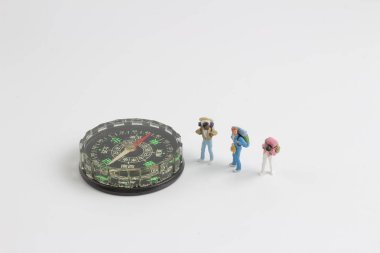 tavel için mini figür ile ompass