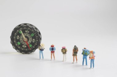 tavel için mini figür ile ompass