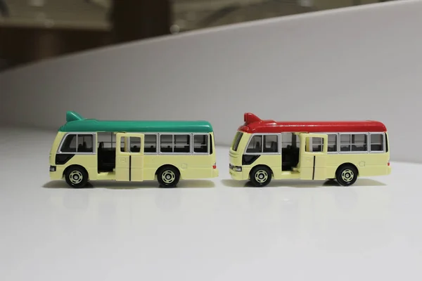Mini brinquedos de ônibus em hong kong — Fotografia de Stock