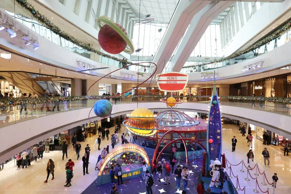 Centro comercial antes de Navidad en hk 2017 — Foto de Stock