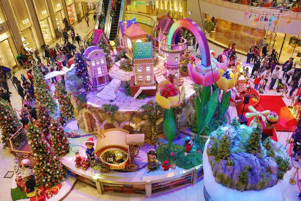 大商场圣诞活动中心 — 图库照片
