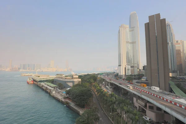 Hong Kong Merkez İlçe manzarası ve Victoria Limanı