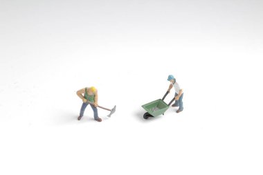 Mühendis işçi meslekte Mini insanlar izole