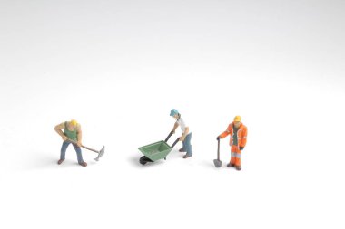 Mühendis işçi meslekte Mini insanlar izole