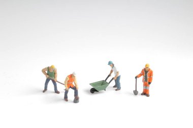 Mühendis işçi meslekte Mini insanlar izole