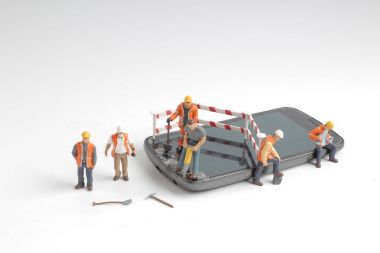 Mühendis işçi meslekte Mini insanlar izole