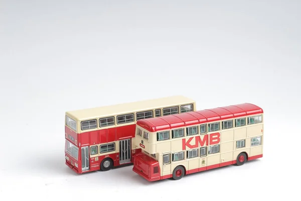 Brinquedo vermelho do ônibus de Londres do modelo do hk — Fotografia de Stock