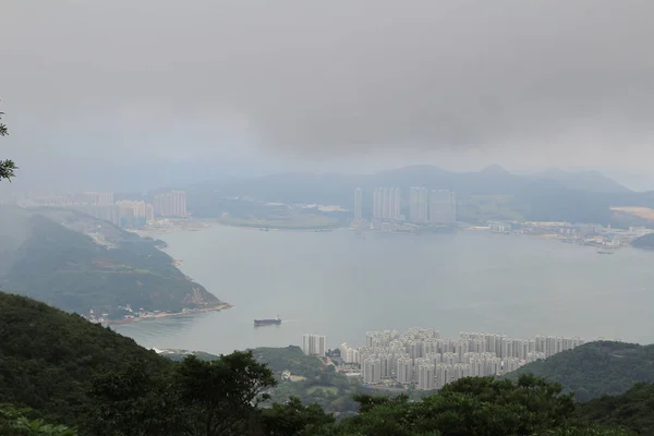 Гора Паркер подання Chai Wan, Tseung Кван O район — стокове фото