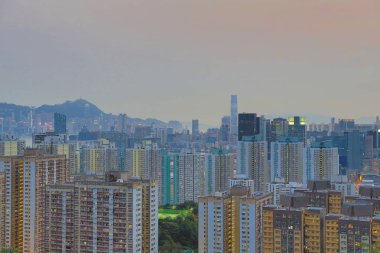 Kuzey kwun tong bölgesinde görünümü Hong kong