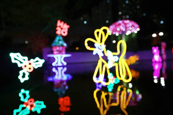 Sha Tin Illuminazione festiva a Hong Kong 2017 — Foto Stock