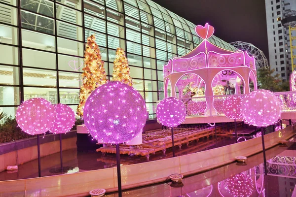 Ilumina a feira de Natal Shatin cidade plaza 2017 — Fotografia de Stock