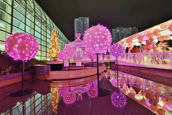 Ilumina a feira de Natal Shatin cidade plaza 2017 — Fotografia de Stock